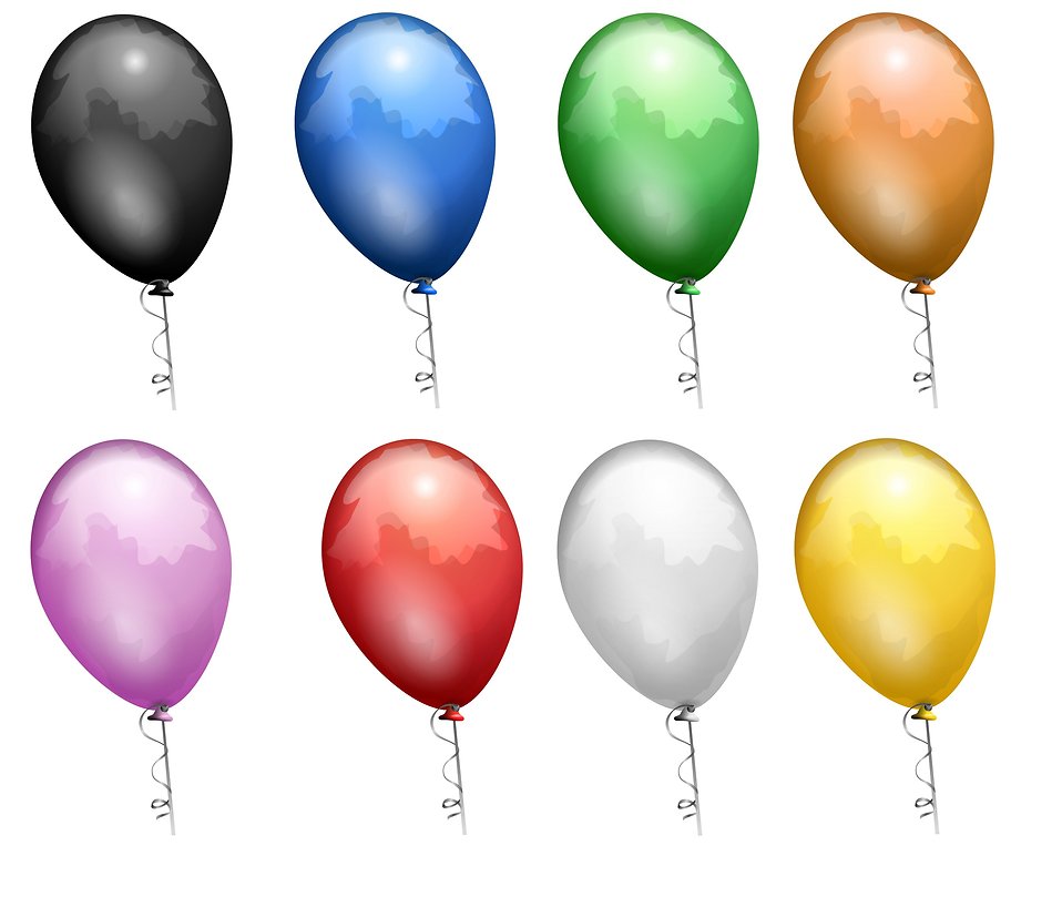 clip art balloons and confetti. Colored allons clip art.
