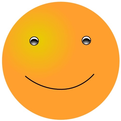 smiley face images. An orange smiley face.