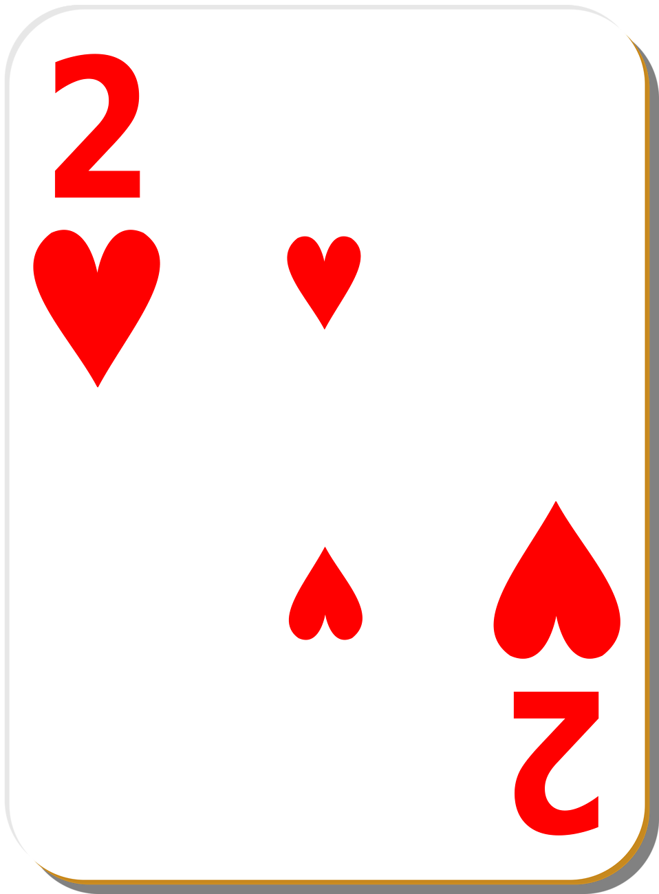 Playing Card | Free Stock Photo | Illustration of a Two of Hearts
