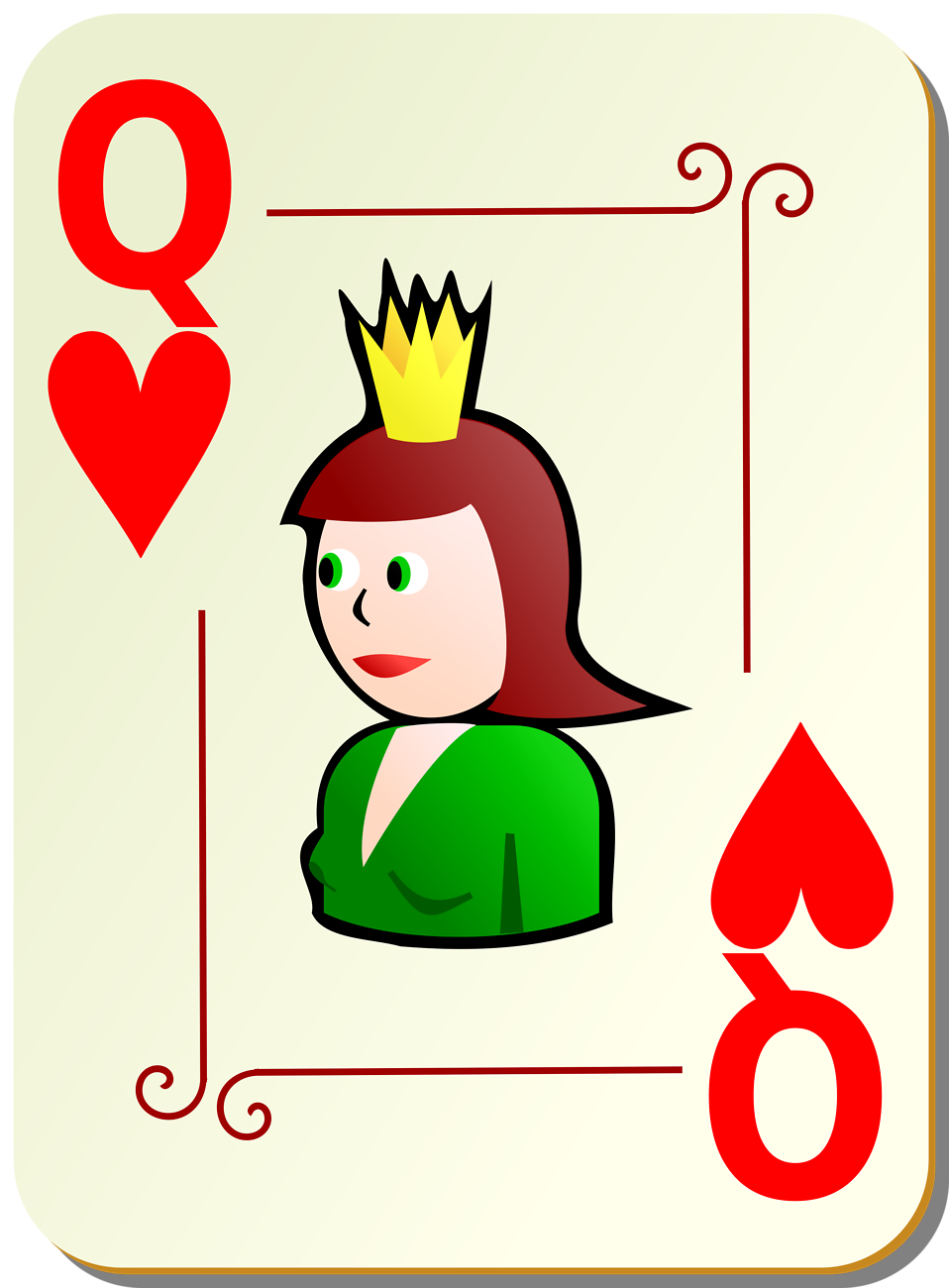 Playing Cards | Free Stock Photo | Illustration of a Queen of Hearts