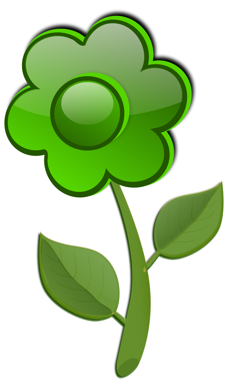 free green flower clipart - photo #7