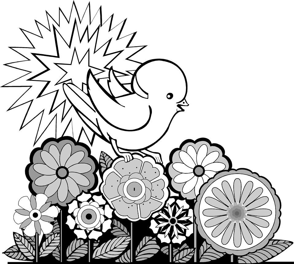 flower clip art free black and white. Free Stock Photo: Illustration