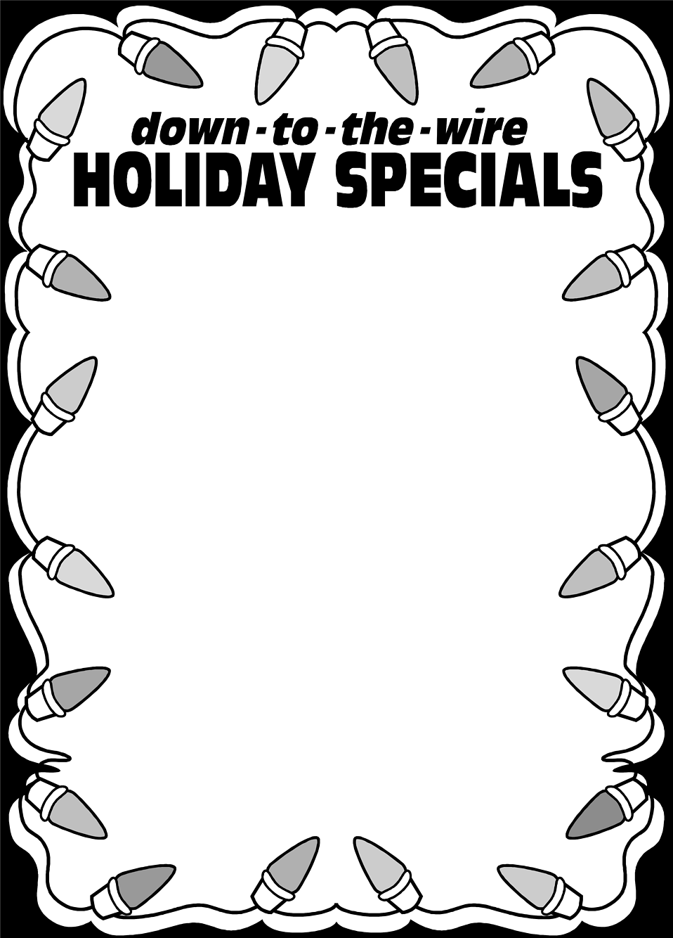 free black and white christmas clipart borders - photo #27