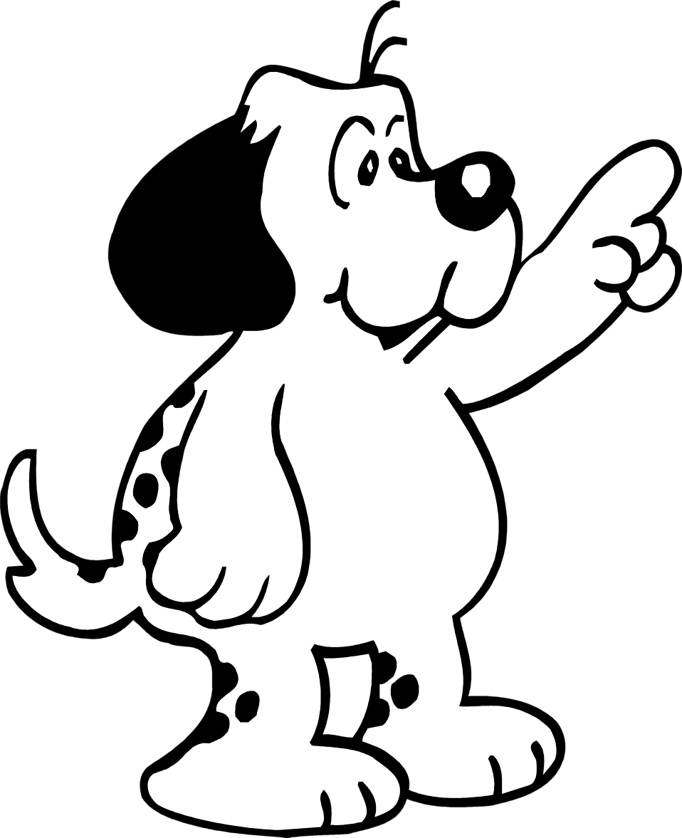 free black and white clipart of dogs - photo #29