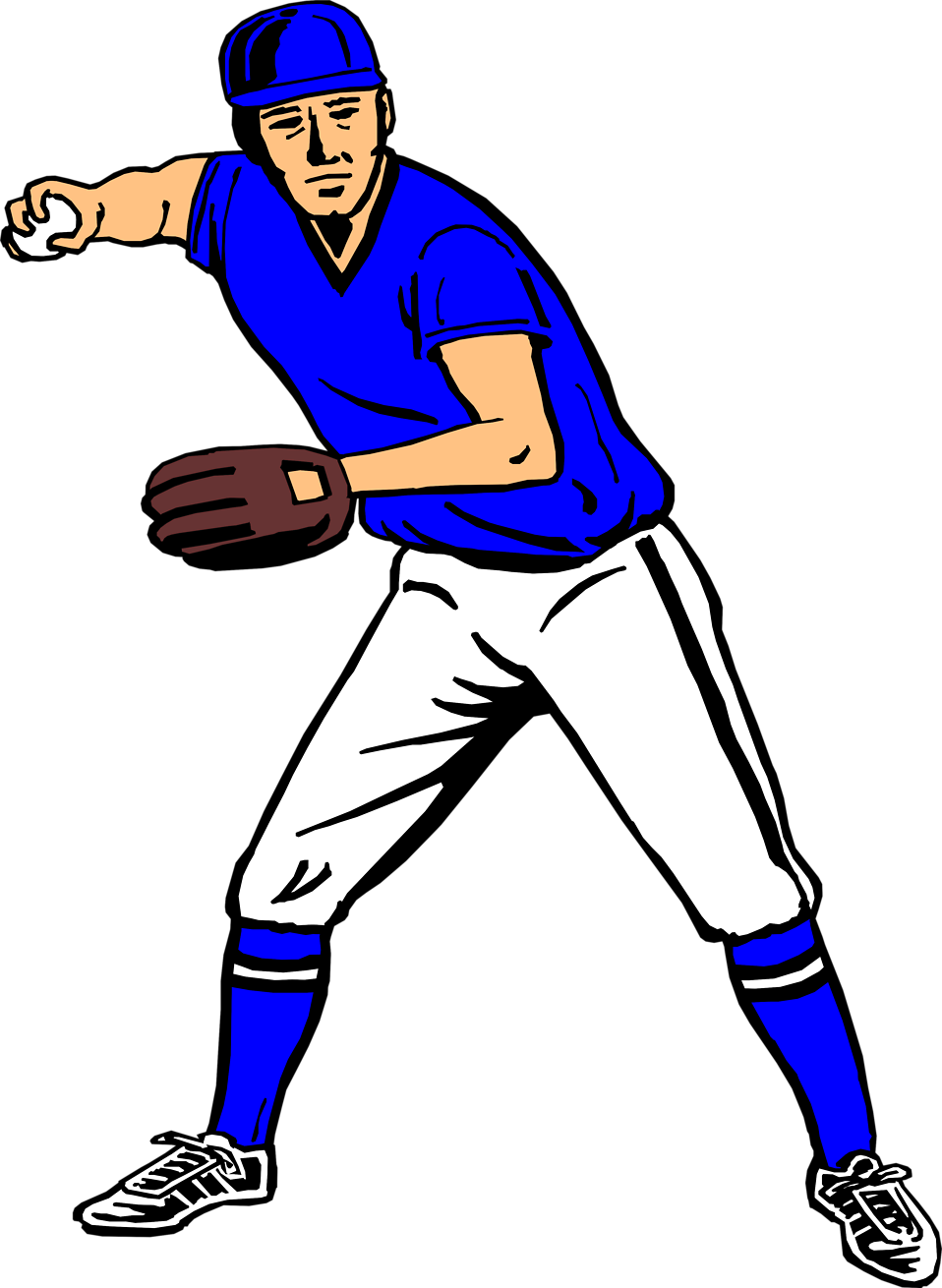 free clipart of a baseball player - photo #14