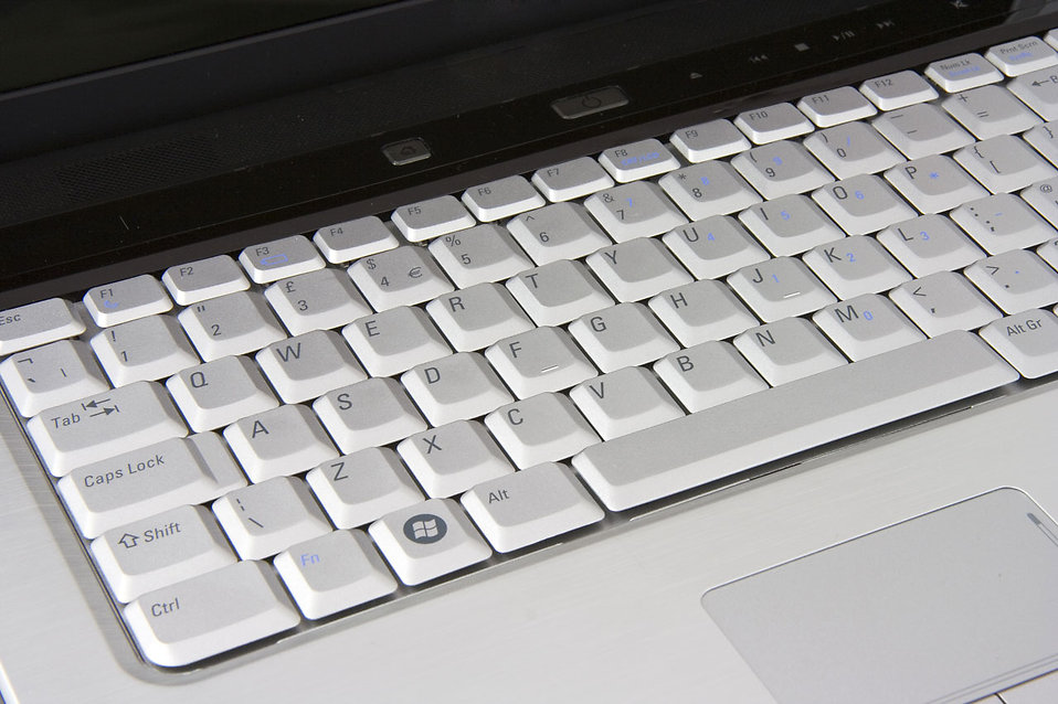 Close-up of a laptop keyboard.