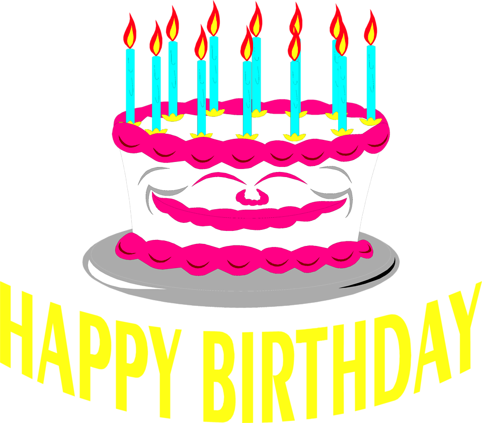 Clipart Birthday Cake on Birthday Cake And Happy Birthday Text     7251   Freestockphotos Biz