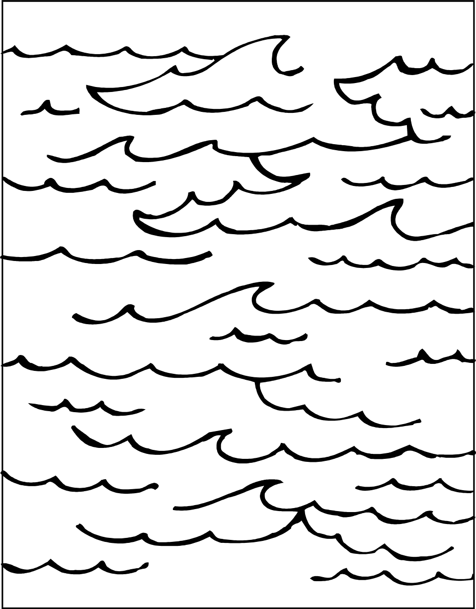 ocean waves clipart black and white - photo #3