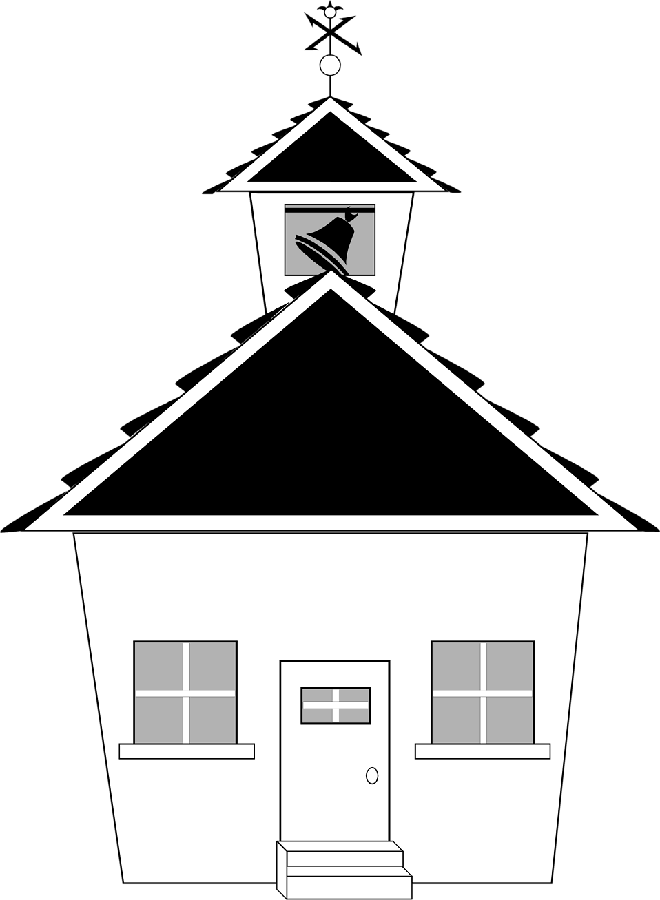 clip art school building. Illustration of a small school