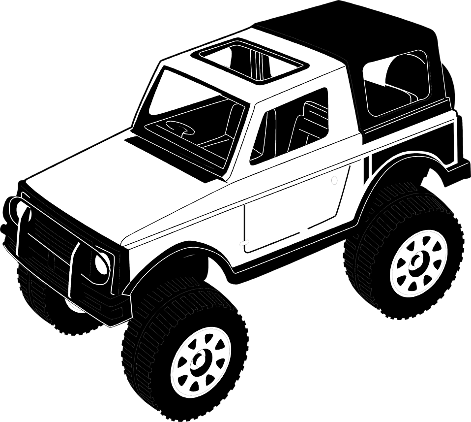 toy car clipart black and white - photo #32