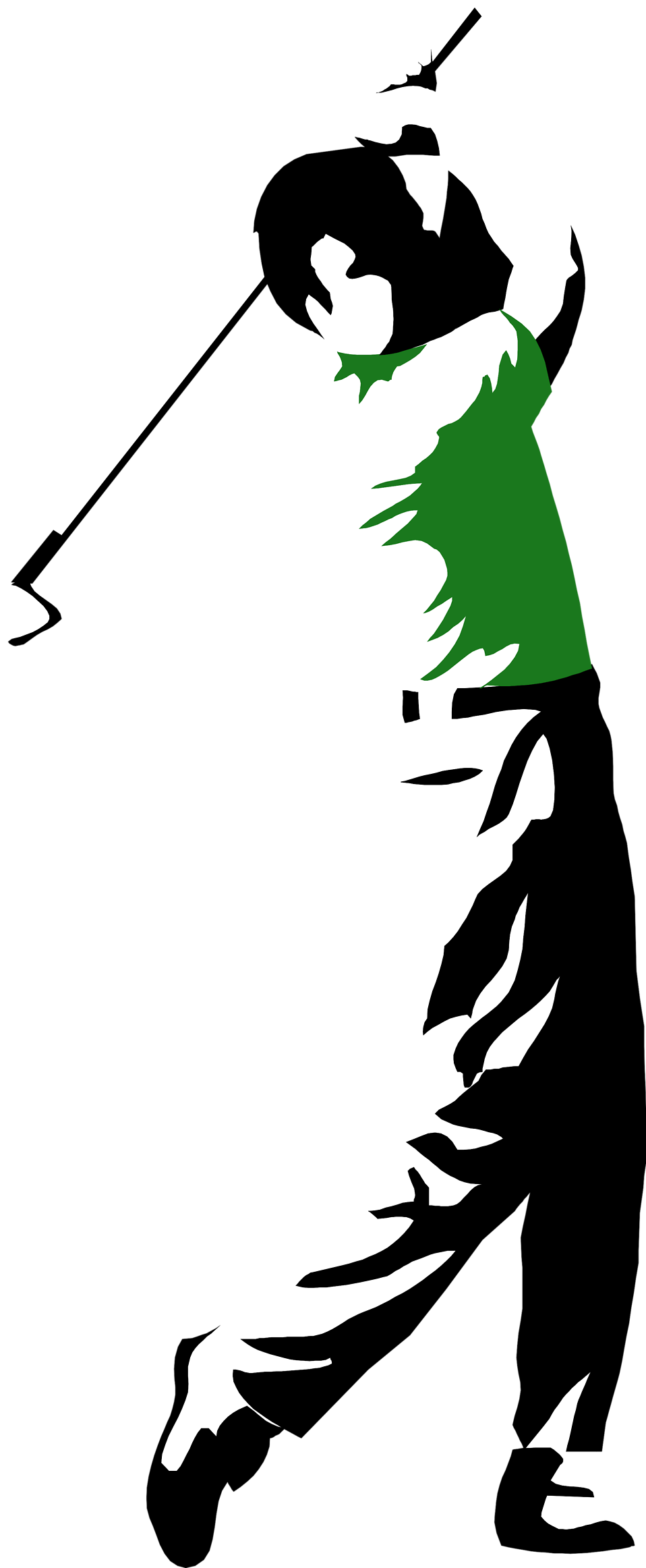 Golf Free Stock Photo Illustration of a man swinging a