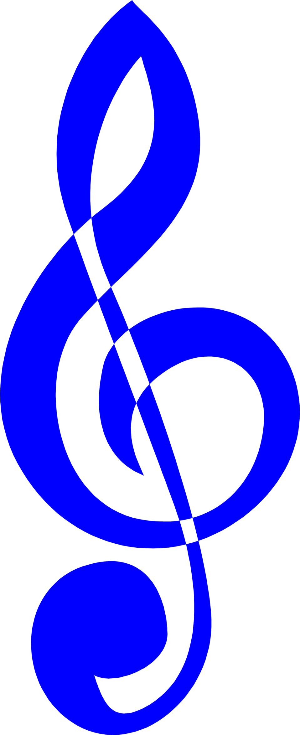 Illustration Of A Blue Treble Clef Music Symbol