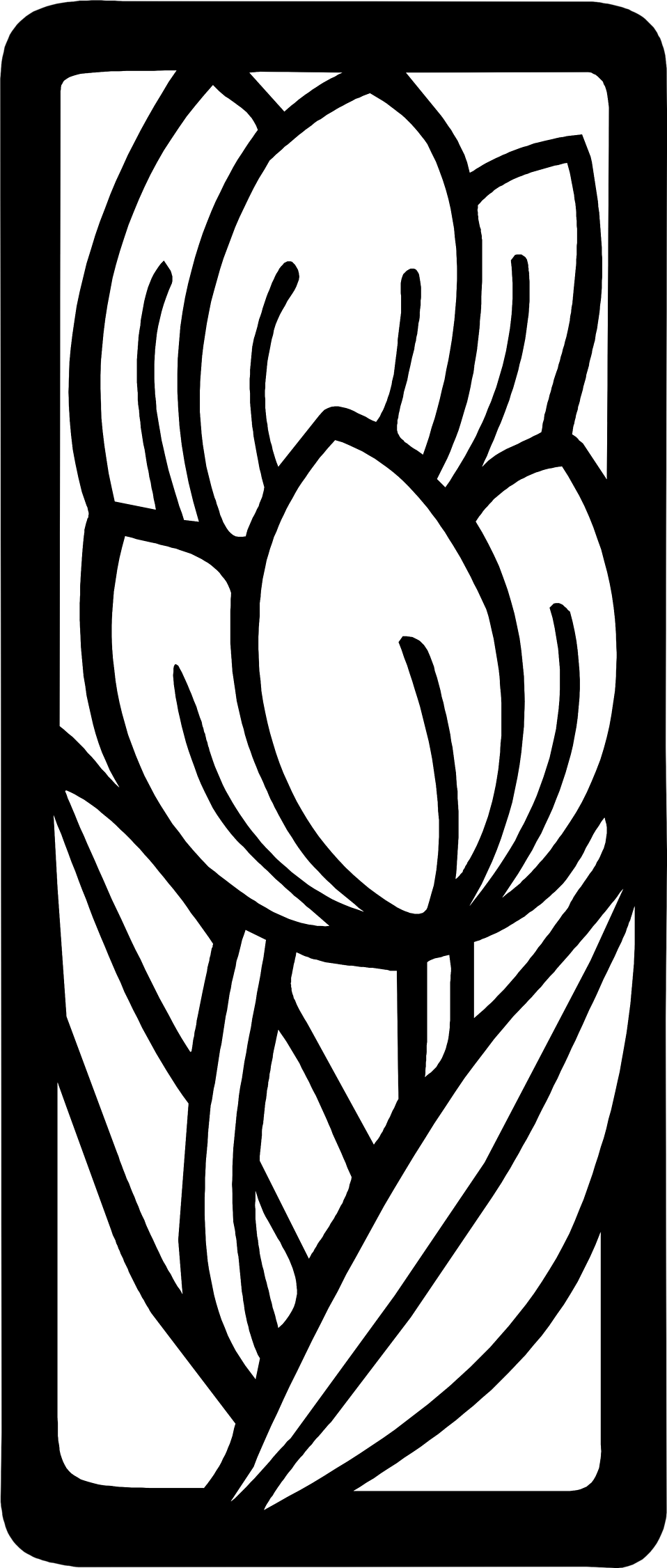 tulip clip art free black and white - photo #41