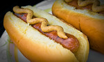 Free Stock Photo: Close-up of a hotdog on a bun with mustard