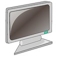 Free Stock Photo: Computer monitor with a blank screen