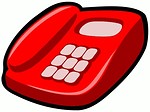 Free Stock Photo: Red cartoon telephone