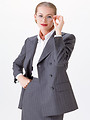 Free Stock Photo: A beautiful blonde business woman in a suit isolated on a white background