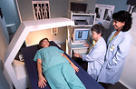 Free Stock Photo: Researchers preparing to x-ray a patient
