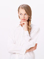Free Stock Photo: A beautiful blonde isolated on a white background