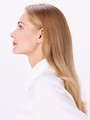 Free Stock Photo: A beautiful blonde profile isolated on a white background