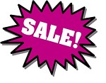 Free Stock Photo: Purple sale stickers