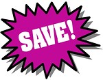 Free Stock Photo: Purple Save stickers