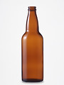 Free Stock Photo: An empty brown beer bottle isolated on a white background