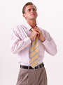 Free Stock Photo: A young business man in a tie isolated on a white background
