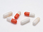Free Stock Photo: Pill capsules isolated on a white background