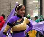 Free Stock Photo: A beautiful girl in a marching band in the 2010 Atlanta Saint Patrick