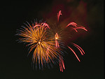 Free Stock Photo: Colorful fireworks in the night sky
