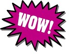 Free Stock Photo: Purple Wow stickers