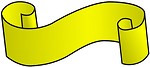 Free Stock Photo: Blank yellow ribbon illustration