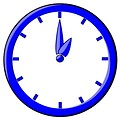 Free Stock Photo: Blue clock illustration