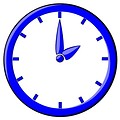 Free Stock Photo: Blue clock illustration