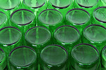 Free Stock Photo: Empty green beer bottles