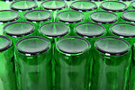 Free Stock Photo: Empty green beer bottles