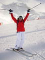 Free Stock Photo: A woman snow skiing