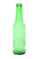 Free Stock Photo: An empty green beer bottle isolated on a white background