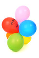 Free Stock Photo: Colorful birthday balloons isolated on a white background
