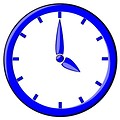 Free Stock Photo: Blue clock illustration