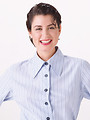 Free Stock Photo: A beautiful woman in a button down shirt isolated on a white background