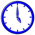 Free Stock Photo: Blue clock illustration