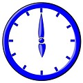Free Stock Photo: Blue clock illustration