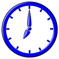 Free Stock Photo: Blue clock illustration