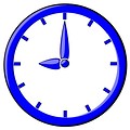 Free Stock Photo: Blue clock illustration