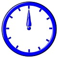 Free Stock Photo: Blue clock illustration
