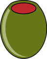Free Stock Photo: Illustration of a green olive isolated on a white background