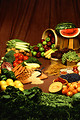 Free Stock Photo: A display of mixed fruits and vegetables