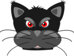 Free Stock Photo: Illustration of an angry black cat